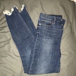 Gap 28T true skinny high waist distressed jeans